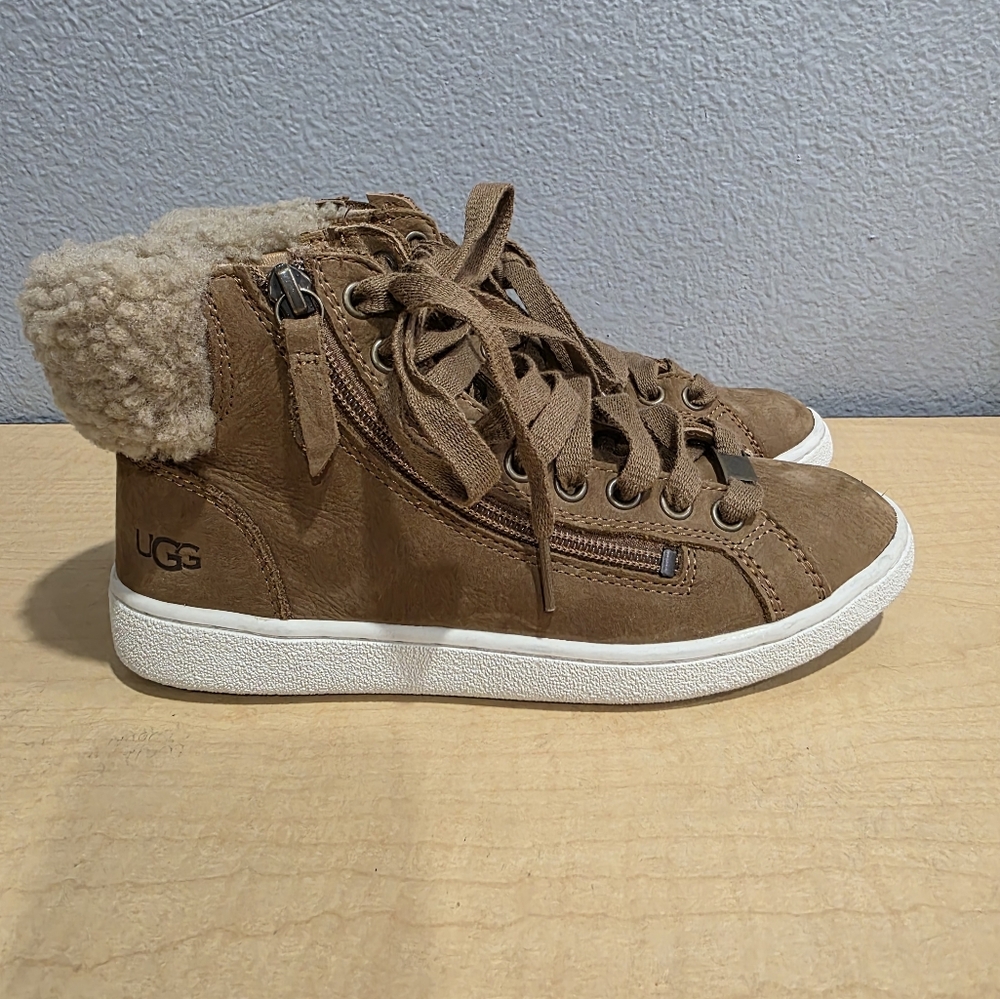 UGG Women's Brown High-Top Sneakers Size 5.5 - Picture 4 of 12